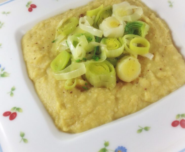 Rezept für Lauch auf Kartoffelbrei
