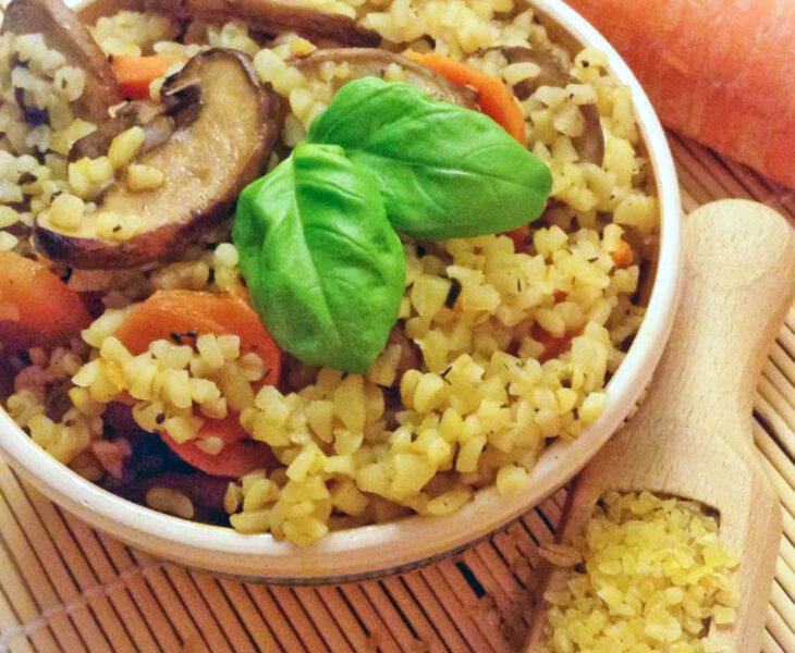 Veganes Pilz-Bulgur
