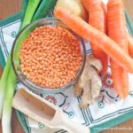 Zutaten für die Karotten-Linsen-Suppe