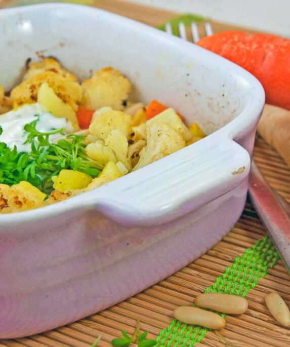 Rezept für vegetarisches Ofengemüse mit den fünf Elementen