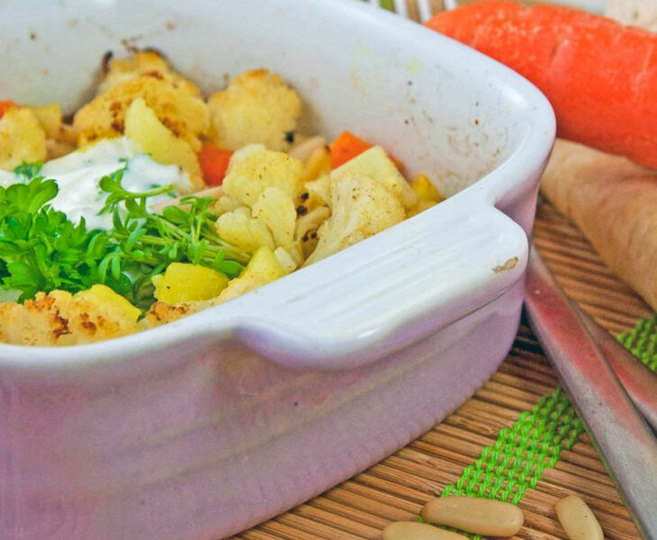 Rezept für vegetarisches Ofengemüse mit den fünf Elementen