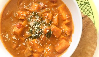 Rezept für Sesam-Süßkartoffel-Curry mit den fünf Elementen